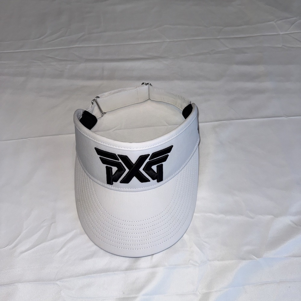 PXG White & Black StrapBack Tall Visor Hat OSFM Parsons Extreme Golf New Era